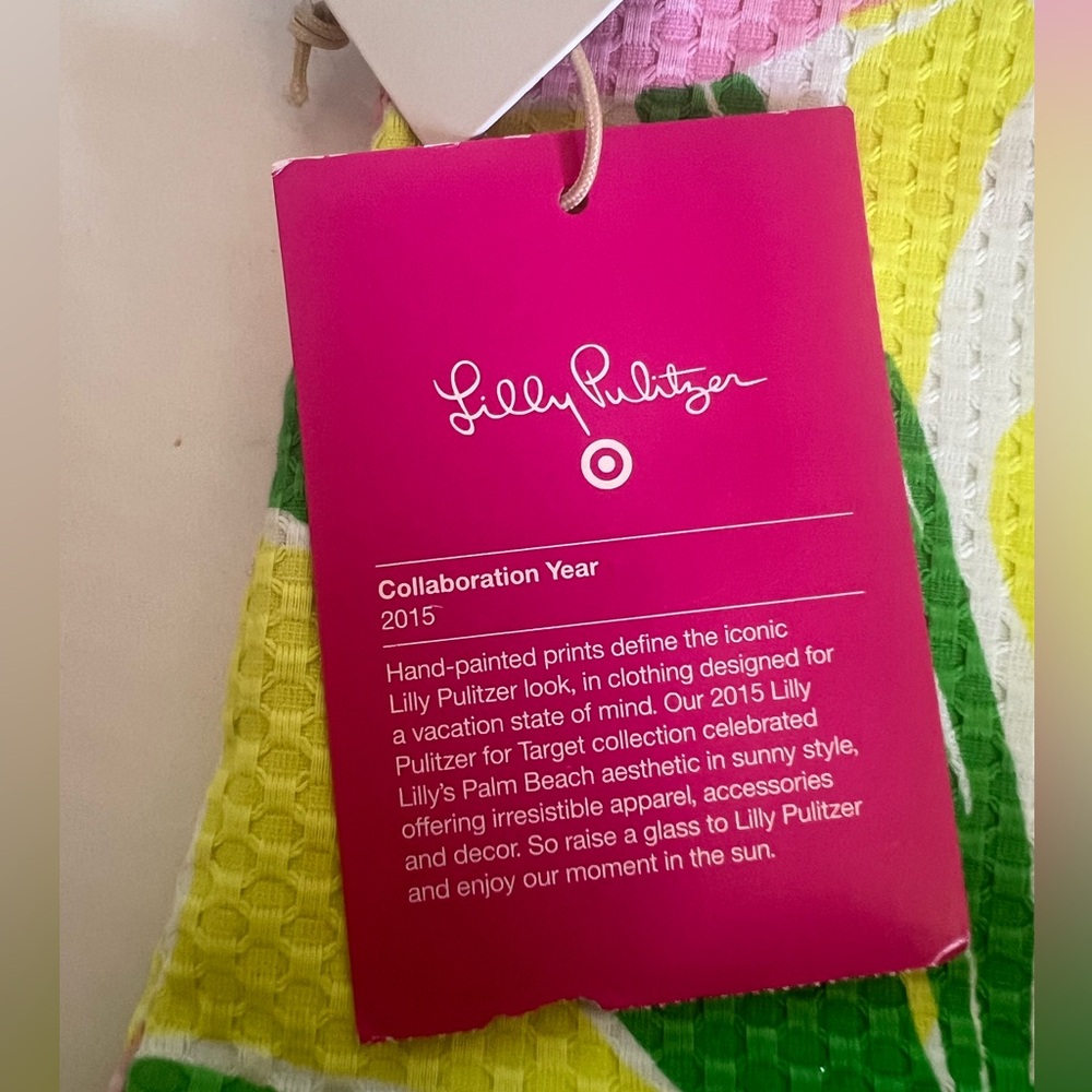Lilly Pulitzer for Target Shift ‘Fan Dance’ Pink/Green Topical Summer Dress NWT - Picture 12 of 16